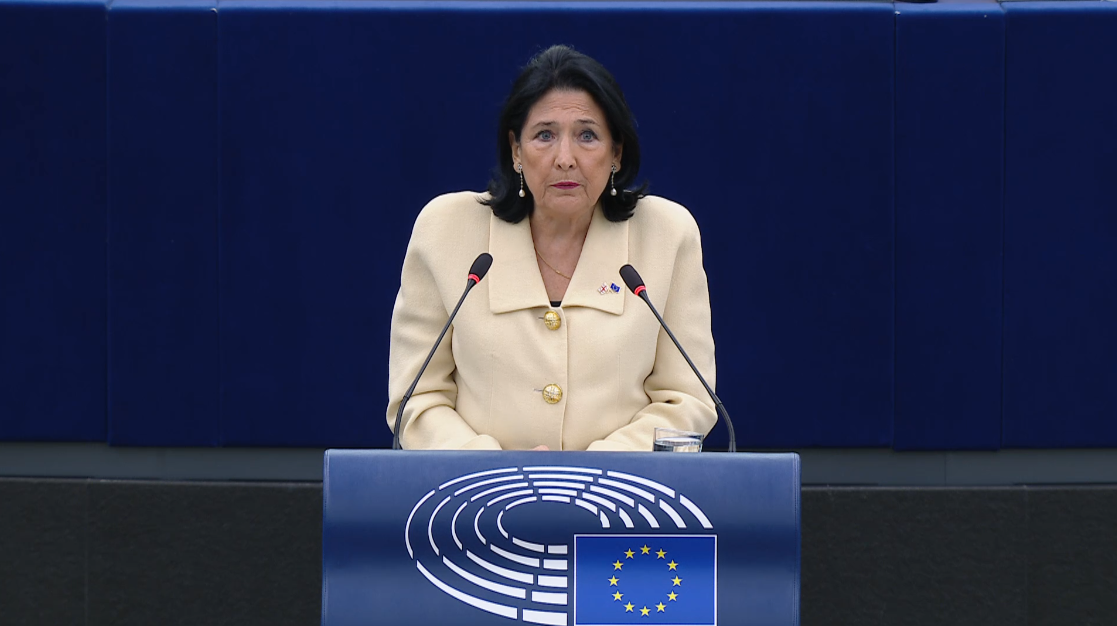 Президент Зурабишвили выступила с речью в Европарламенте