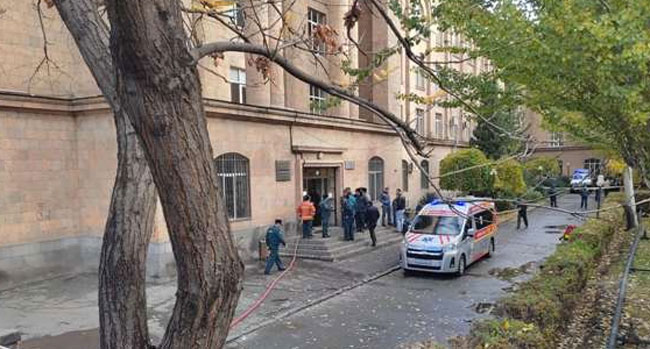 აფეთქება ერევნის სახელმწიფო უნივერსიტეტში