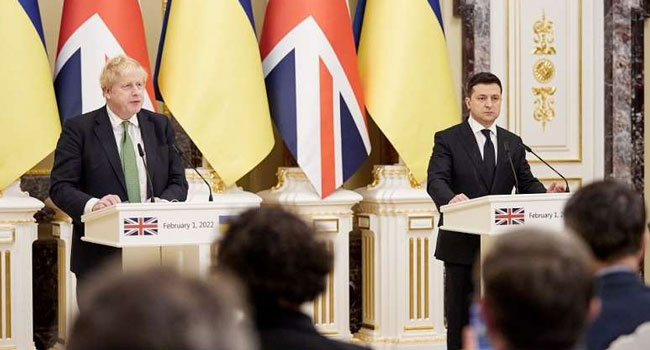ვოლოდიმირ ზელენსკი და ბორის ჯონსონი ერთობლივ განცხადებას ავრცელებენ