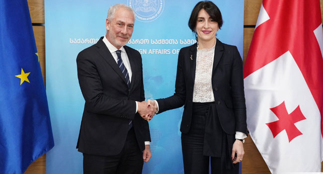 მაკა ბოჭორიშვილი საქართველოში იტალიის საგანგებო და სრულუფლებიან ელჩს შეხვდა
