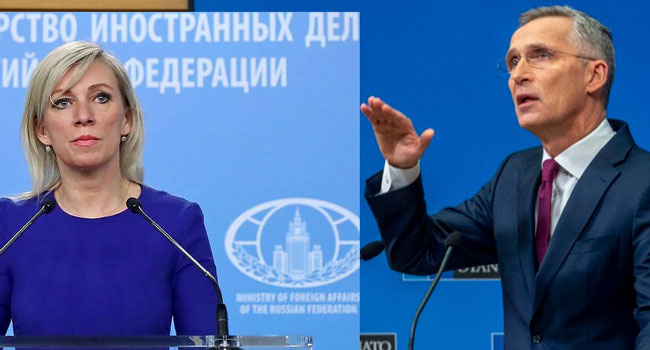 ზახაროვა სტოლტენბერგს: EU-სა და ნატოს წევრი ქვეყნების მოქალაქეებს იდიოტებად თვლით?
