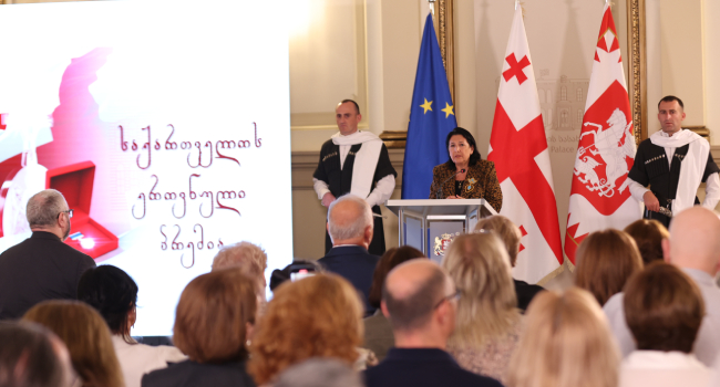 პრეზიდენტმა 2023 წლის ეროვნული პრემიის გამარჯვებულები დააჯილდოვა