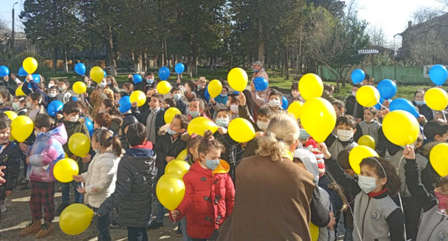 სამტრედიის მესამე საჯარო სკოლის სოლიდარობა უკრაინას