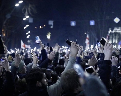 Фоторепортаж: Второй день акций против законопроектов об «иноагентах» в Тбилиси