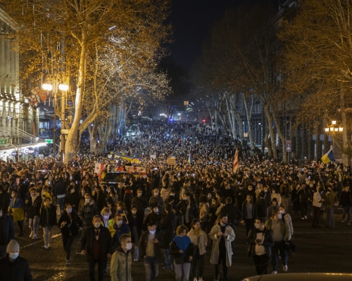 Фоторепортаж: Тбилиси в поддержку Украины
