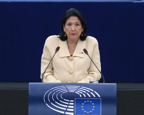 Президент Зурабишвили выступила с речью в Европарламенте