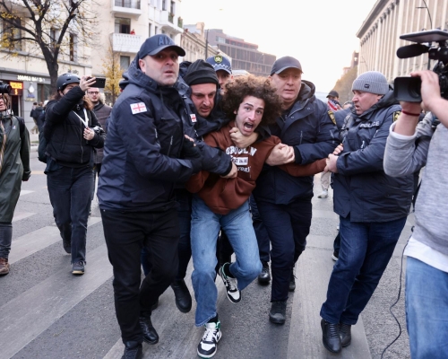 Фотоистория | Полиция применила силу для разгона 48-часовой акции протеста у ТГУ