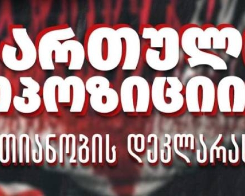 რას გულისხმობს ოპოზიციის ერთიანობის დეკლარაცია