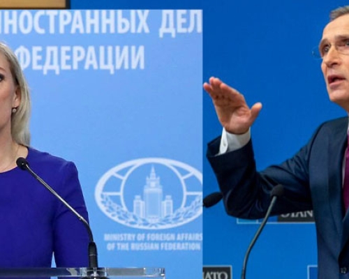 ზახაროვა სტოლტენბერგს: EU-სა და ნატოს წევრი ქვეყნების მოქალაქეებს იდიოტებად თვლით?