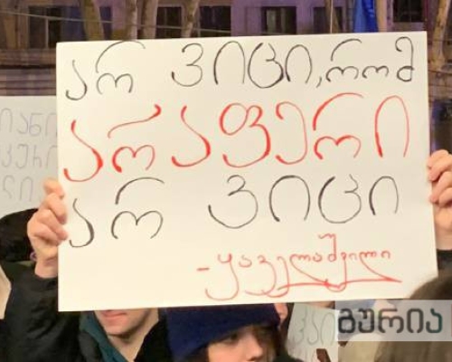 ფილოსოფოსების მარში საზმაუსთან აქციას შეუერთდა