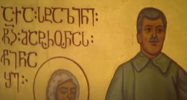 სტალინის გამოსახულებიანი ხატი ტაძარში და მოწოდება საპატრიარქოს