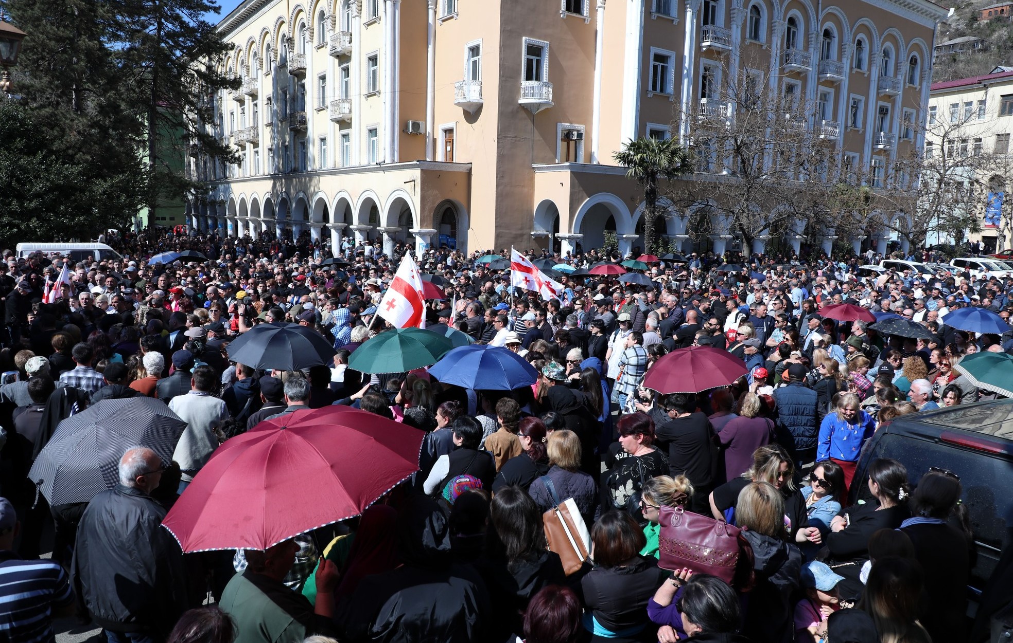 Chiatura Miners Protest in Tbilisi