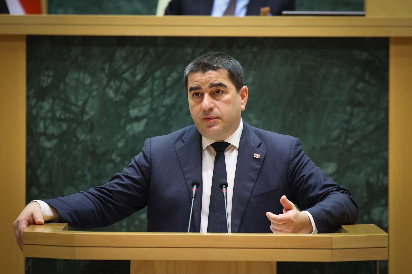 Papuashvili Chronicles “Five Revolution Attempts” in Annual Report to GD Parliament