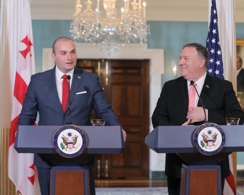 Secretary Mike Pompeo Reaffirms Strategic Partnership in Meeting PM Bakhtadze