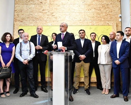 Mamuka Khazaradze Presents 12 Members of his New Public Movement
