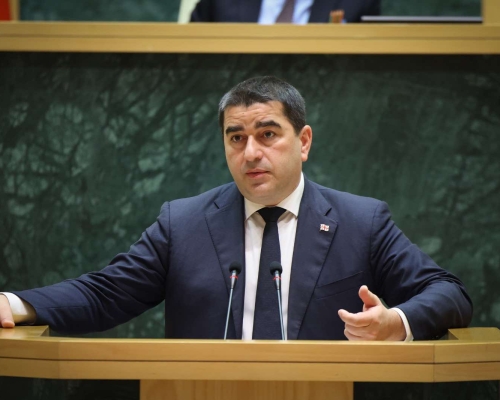 Papuashvili Chronicles “Five Revolution Attempts” in Annual Report to GD Parliament